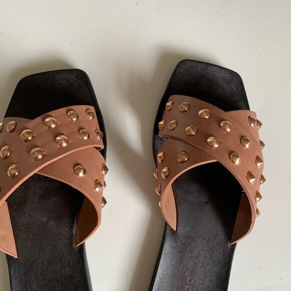 Bamboo Brown Studded Sandal - Picture 5 of 7